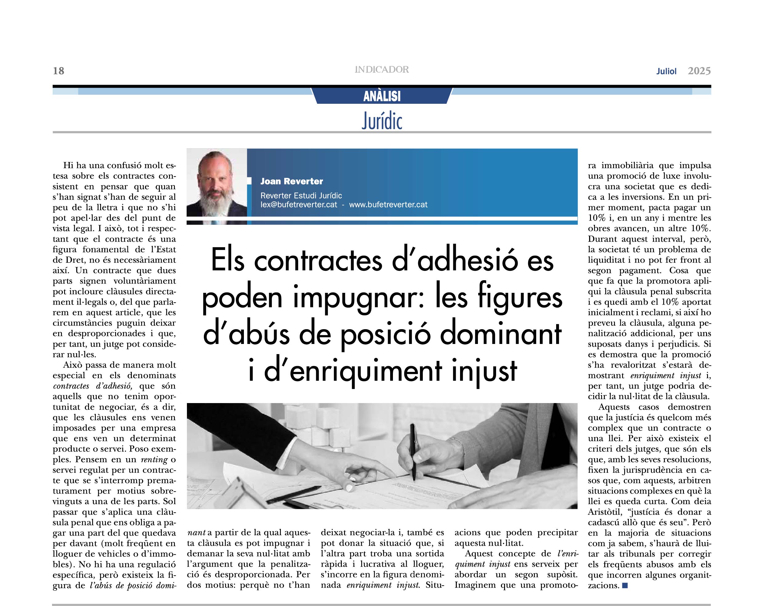 Injust Els contractes d’adhesió es poden impugnar: les figures d’abús de ...